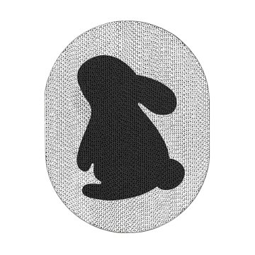 Black Rabbit Scratcher Board On White Background